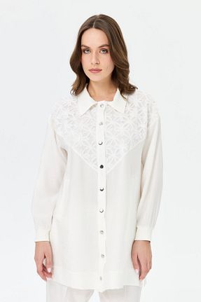 ست بالاتنه و پائین تنه حجاب سفید زنانه رگولار Esswaap - کد 933342806