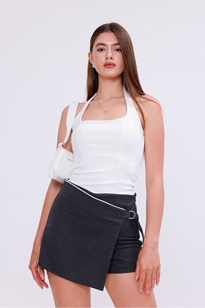 شلوارک و برمودا طوسی زنانه شلوارک دامنی LA PANTE - کد 933343222
