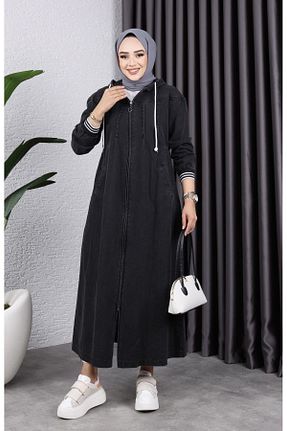 کلاه و ابایا مشکی زنانه جین HARMAN BUTİK - کد 868605696