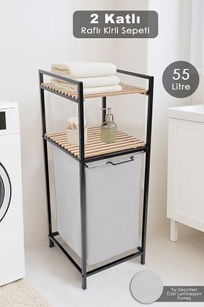 سبد لباس طوسی فلزی Meleni Home - کد 933334010
