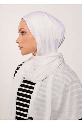 شال سفید زنانه پنبه ای HOUSE OF MODEST - کد 933358820