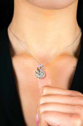گردنبند نقره متالیک زنانه 925 عیار Tezcan Silver - کد 904698963