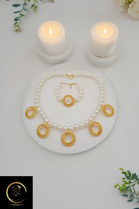 گردنبند جواهر رنگی زنانه مروارید MinimalistTasarım - کد 917457209