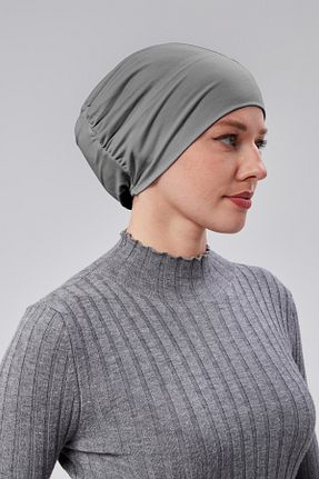 کلاه شنای حجاب طوسی زنانه Sonbaharmoda - کد 933366148