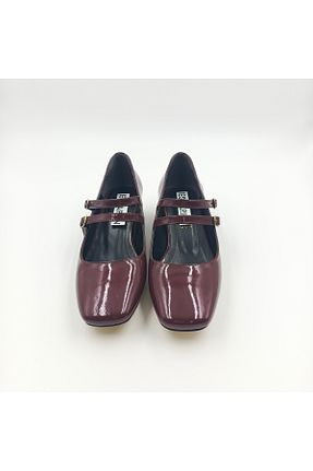 کفش کلاسیک زرشکی زنانه چرم مصنوعی Escarpinshoes - کد 923244719