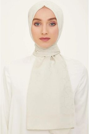 شال بژ زنانه پلی استر Armine - کد 839876371