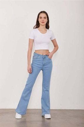 شلوار جین آبی زنانه پاچه اسپانیولی Rift Jeans - کد 933380171