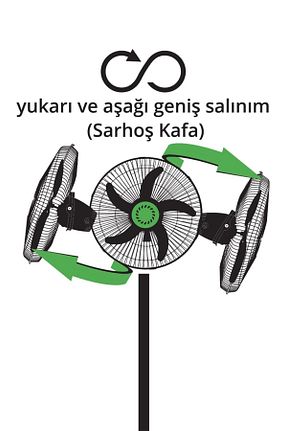 پنکه مشکی Ayaklı Kiwi - کد 825996406