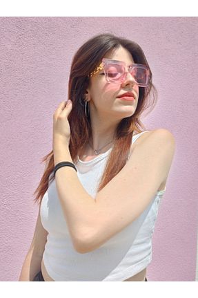 عینک آفتابی صورتی زنانه 60 Sunglasses - کد 933388205