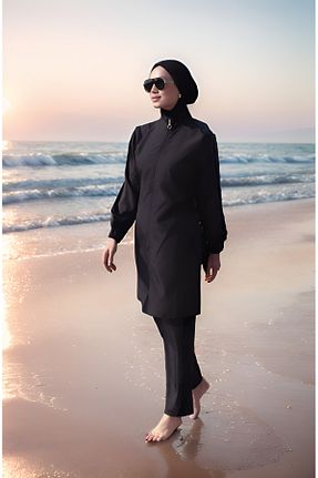 مایو حجاب مشکی زنانه ساده dilber fashion - کد 906529382