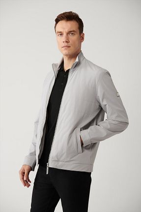 کاپشن طوسی مردانه مخلوط پلی آمید Avva - کد 640255397