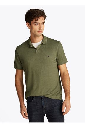 پولوشرت سبز مردانه پنبه ای Tommy Hilfiger - کد 933433781