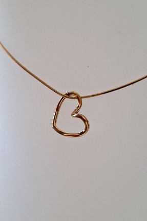 گردنبند استیل ( فولاد ) زرد زنانه استیل ضد زنگ LEIVA - کد 932537272