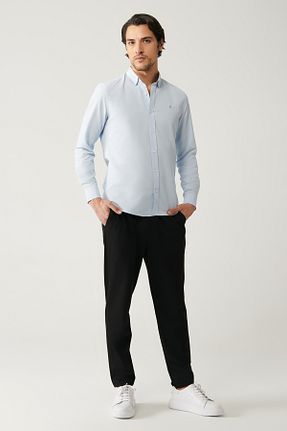 شلوار مشکی مردانه بافتنی Avva - کد 673930671
