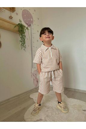ست بالاتنه و پائین تنه سفید بچه گانه بافتنی RENGARENK KIDS STORE - کد 934230731