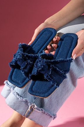 دمپائی سرمه ای زنانه پارچه ای FUGA MODA - کد 933460323