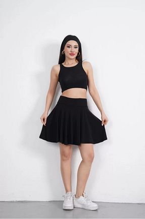 ست بالاتنه و پائین تنه مشکی زنانه پنبه ای BBbutik - کد 933502011