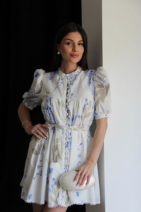 لباس سفید زنانه بافتنی Julidress - کد 928658472
