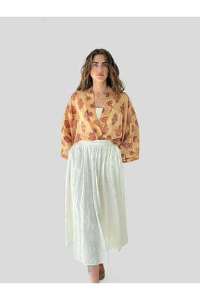 کیمونو و کافتان قهوه ای زنانه پنبه پلی استر Retrobird - کد 933554294