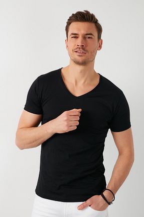 تیشرت مشکی مردانه یقه دوچرخه Buratti - کد 933561397
