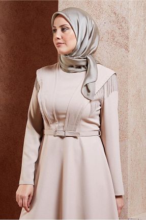 روسری بژ پلی استر Alvina - کد 871312413
