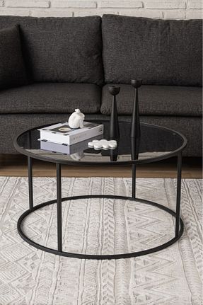 میز جلو مبلی مشکی شیشه DEKOPRATİK - کد 176147890
