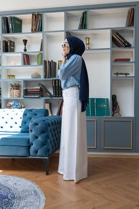 شلوار حجاب سفید بافتنی Neways - کد 933628639