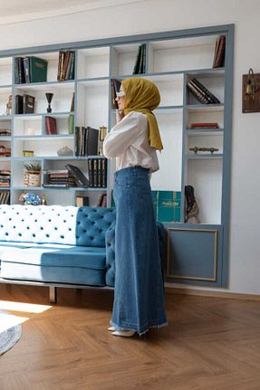 دامن حجاب آبی زنانه رگولار Neways - کد 933628429