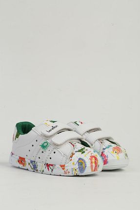 کفش اسنیکر رنگی بچه گانه چرم مصنوعی Benetton - کد 933649519