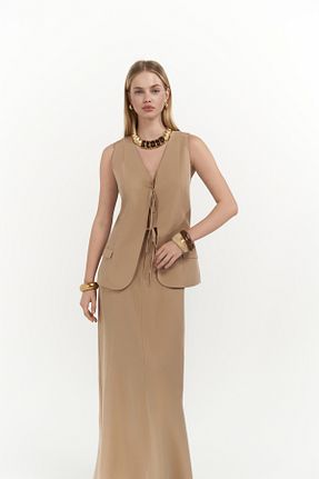 ست بالاتنه و پائین تنه قهوه ای زنانه MAİ COLLECTİON - کد 933653891