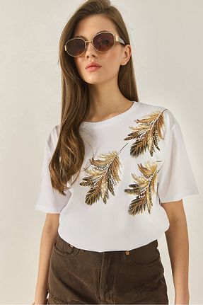 تیشرت سفید زنانه Straight Bianco Lucci - کد 933664696