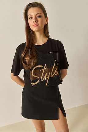 تیشرت مشکی زنانه Straight Bianco Lucci - کد 933665242