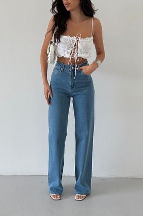 شلوار جین آبی زنانه پاچه گشاد XRAY JEANS - کد 933671974