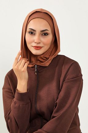 کلاه شنای حجاب قهوه ای زنانه Aisha