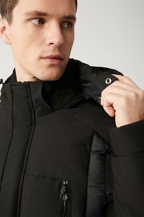 کاپشن مشکی مردانه پلی استر Avva - کد 849942756