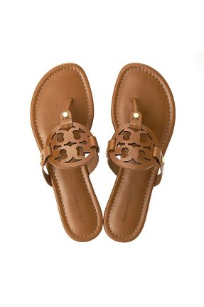 دمپائی قهوه ای زنانه چرم مصنوعی Tory Burch - کد 933671175