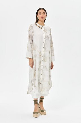 تونیک حجاب سفید زنانه بافتنی Esswaap - کد 933682176