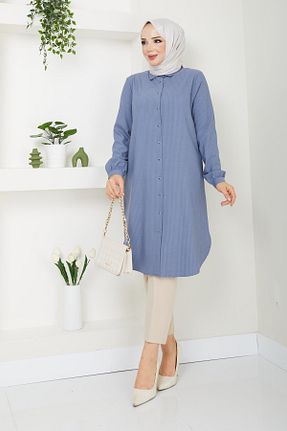 تونیک حجاب آبی زنانه پلی استر Doque - کد 850858836