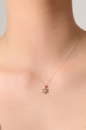 گردنبند طلا زرد زنانه 14 عیار Kolyecik - کد 933686377