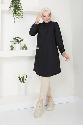 تونیک حجاب مشکی زنانه پنبه ای Doque - کد 850833265