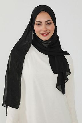 شال مشکی زنانه پلی استر Aisha