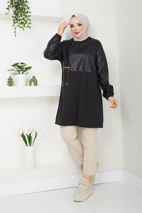 تونیک حجاب مشکی زنانه بافت Doque - کد 850459069