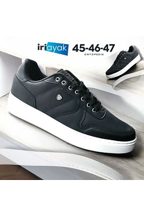 کفش اسنیکر مشکی مردانه بند دار İriayak - کد 884648073