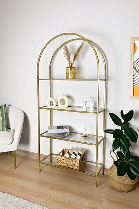 قفسه کتاب طلائی 175 سانتی متر DEKOPRATİK - کد 752555711