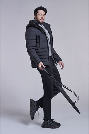 کاپشن مشکی مردانه رگولار Avva - کد 786849783