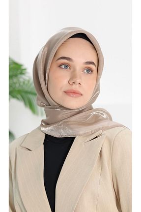 روسری بژ پلی استر PİRAMİT - کد 933749544