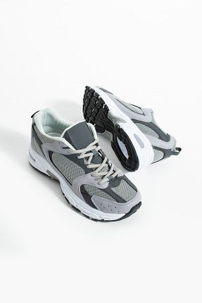 کفش اسنیکر طوسی زنانه بند دار DUXAL SHOES - کد 933749784