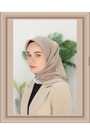 روسری بژ پلی استر PİRAMİT - کد 933749544