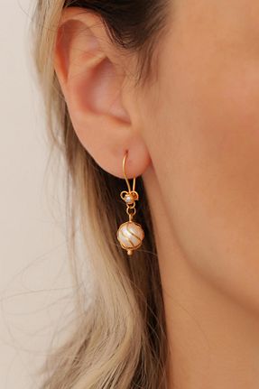 گوشواره طلا زرد زنانه 14 عیار Bayar Gold - کد 117287051