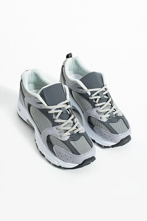 کفش اسنیکر طوسی زنانه بند دار DUXAL SHOES - کد 933749784